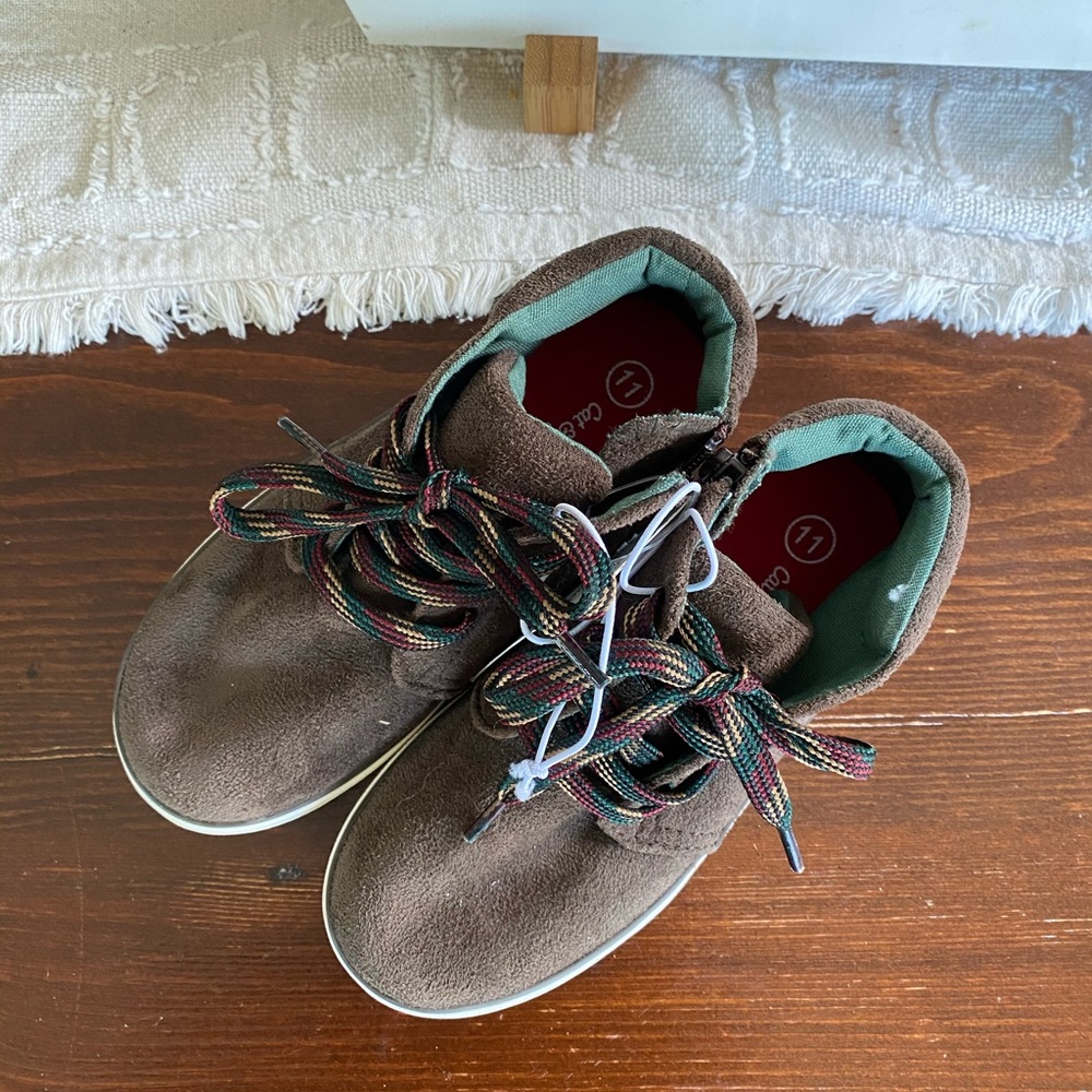 NWT ‼️ Cat & Jack boys dress shoes lace/zip up